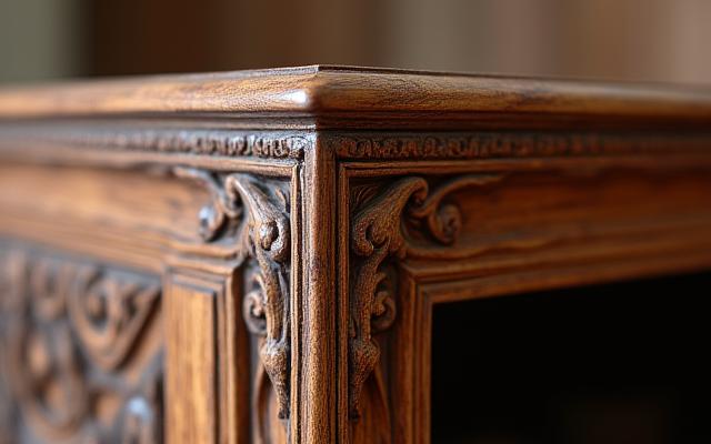 Dettaglio di cornice artigianale intagliata